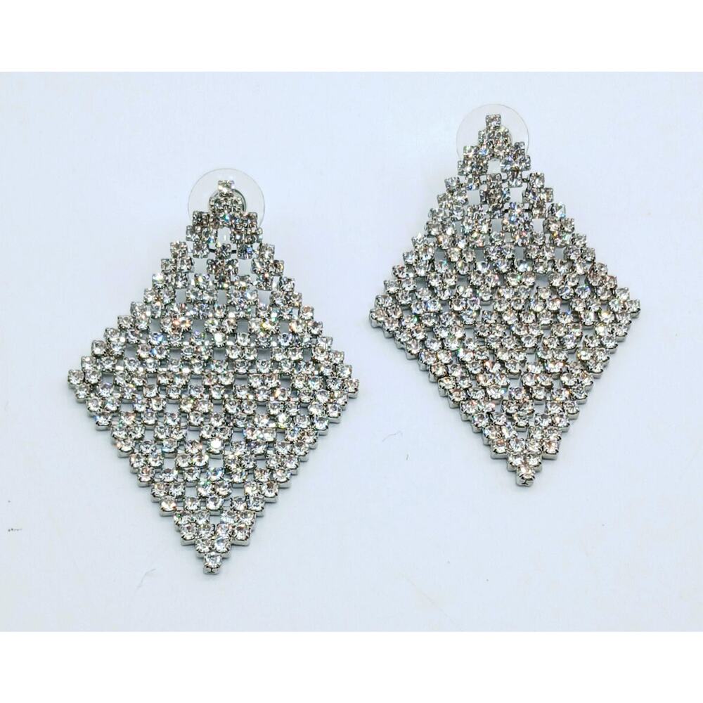 Vintage Rhinestone Statement Post Earrings